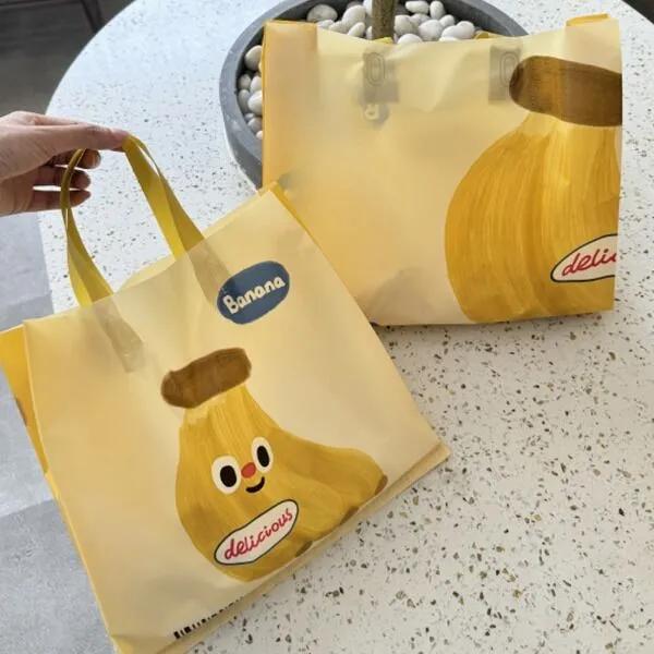Cute banana multi-purpose shopping basket tarpaulin bag shopping bag