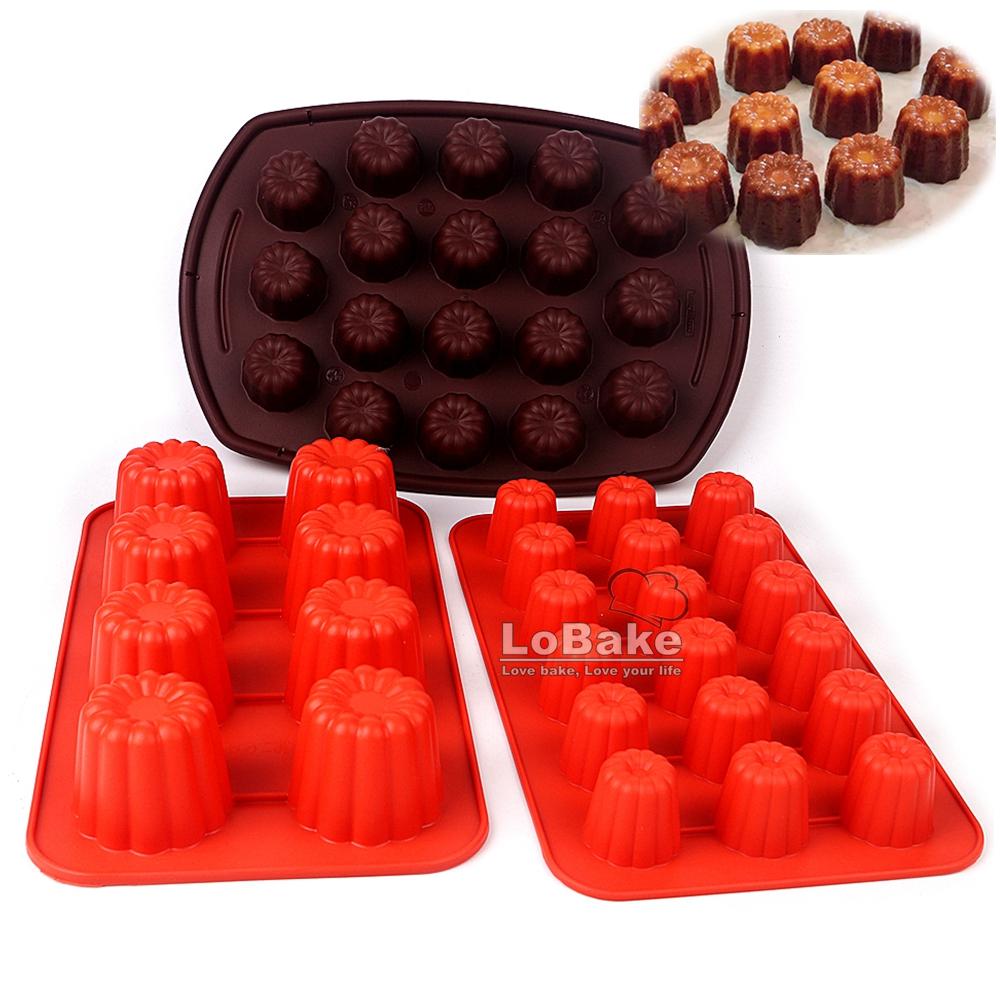 3 provedení 8 a 18 dutin vroubkovaný květ canelé silikonová forma na dort čokoláda fondán pudink želé sýrové formičky DIY pekařské nářadí