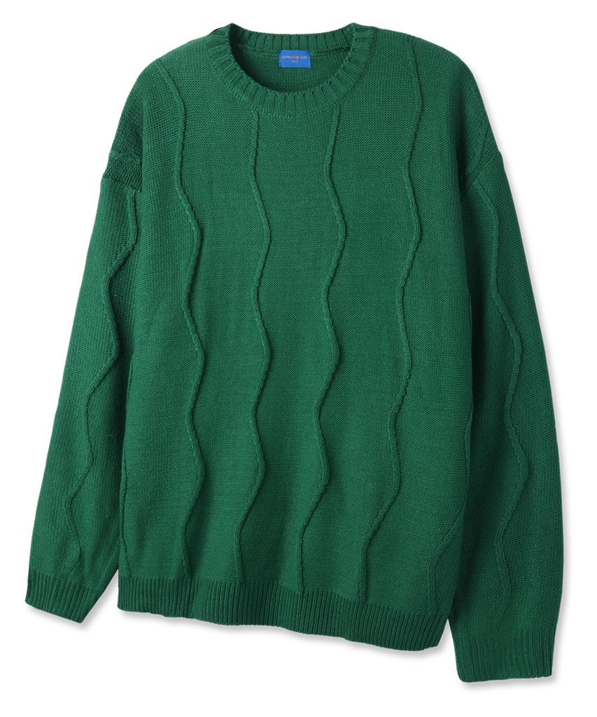 ALVINCLO [De Luxe] Wave Round Knit Dlx1505 (4 Colors)