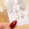Women Dangle Textured Earrings Ginkgo Leaf Chunky Dangle Earrings Jewelry Gifts