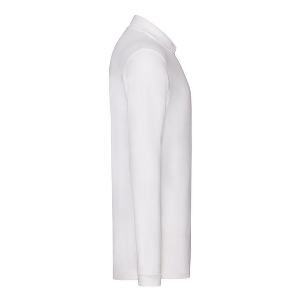 FRUIT OF THE LOOM Mens Cotton Pique Long-Sleeved Polo Shirt
