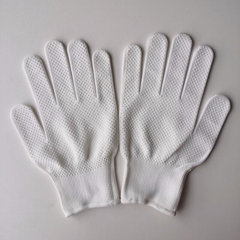 Qishanyue Nylon Point-Dipped Non-Slip Gloves, 12 Pairs