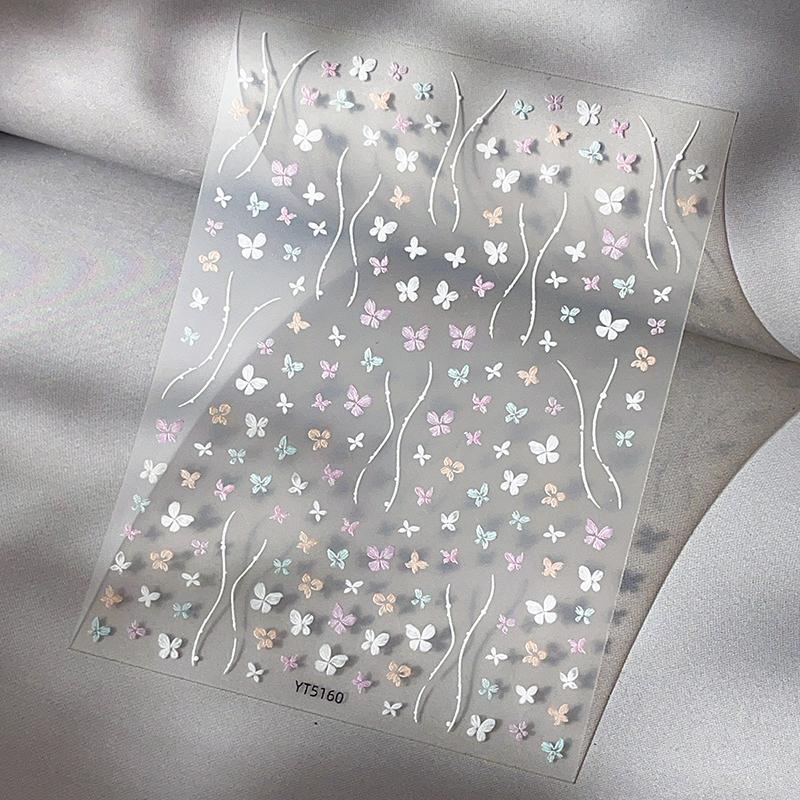 Наклейки для нігтів з метеликами, об'ємні наклейки для нігтів, дизайн нігтів, самоклейні матеріали для нігтів для жінок, прикраса для манікюру