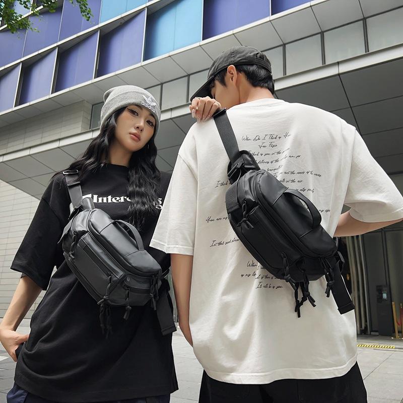 Hip Hop Casual Sport Chest Bag Men Women Large Capacity Techwear Style Waterproof Fanny Pack Multifunction Crossbody Hand Bag