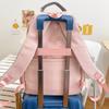 Women's Large Capacity Backpack Color Block Student Schoolbag Shoulder Bag
