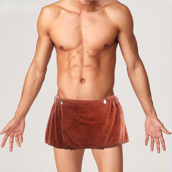 Men's Wearable Bath Towel Wrap - Absorbent Full Body Bathrobe for Home, Swimming, Plus Size