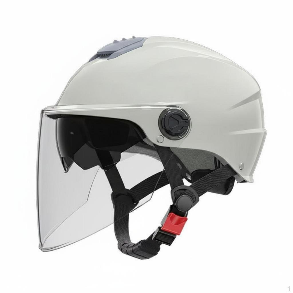 Double Visor Helmet Sun Protection Electric Bike Breathable Guarding Headwear for