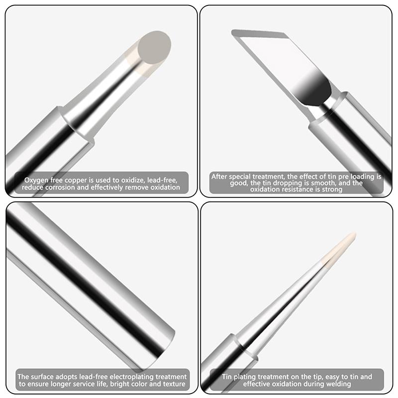 1Pack Solder Soldering Iron Tips Standard Size Accessories Electrical 900M-T-SK,900M-T-0.8D,  , 900M-T-1C, 900M-T-I