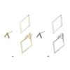 1 Pair Geometric Rhombus Metal Stud Earrings Rhombus Geometric Earrings Stud Hollow Rhombus Dangle Earrings for Women Girls