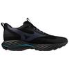 Mizuno Wave Rider Waterproof And Breathable Reflective Running Shoes Unisex Black Blue Mizuno J1GC257701