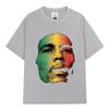 Retro Hip Hop T-shirts for men and women 100% cotton Bob Marley One Love Graphic T-shirt Reggae Short sleeve T-shirt Street wear