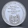 I Love You Four-Leaf Clover Lucky Silver-Plated Coin