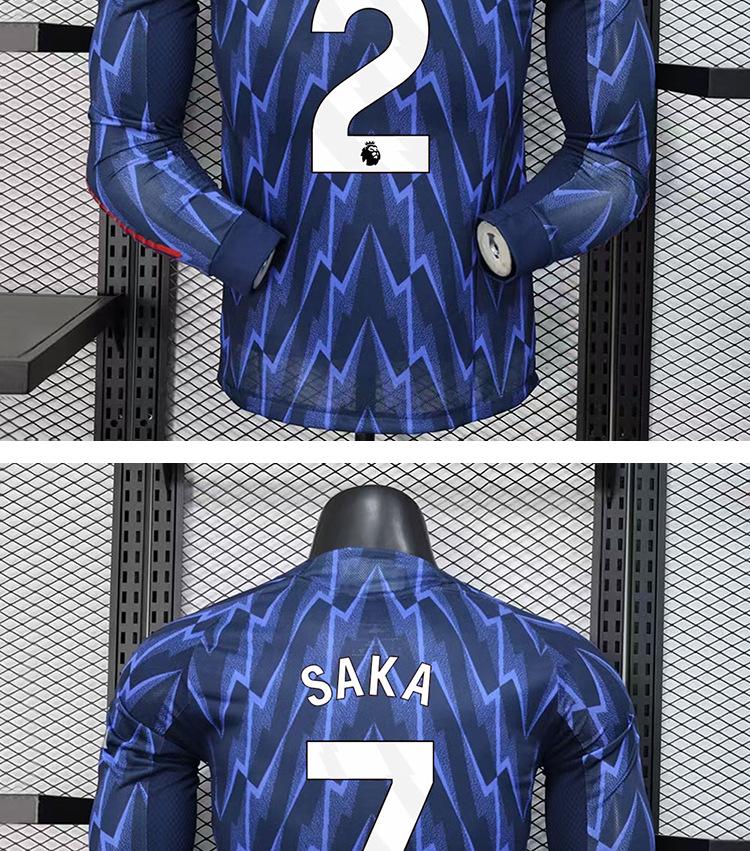 Camiseta de Manga Larga del Arsenal de Visitante 25/26: Edición Saka, Odegaard, Rice con Estampado de Número