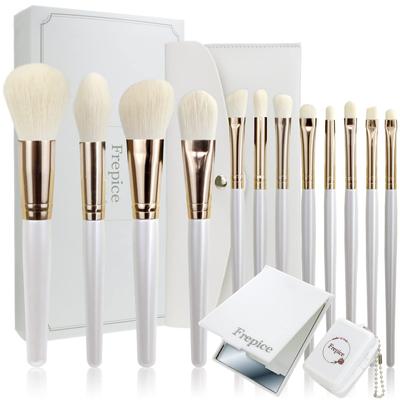 Frepice Makeup Brushes of Cosmetic Soft Face Eye Makeup Storage Brush Mirror Moon [Set 12] Brushes, Brushes, Makeup, Tools, Pouch, Cleaner,