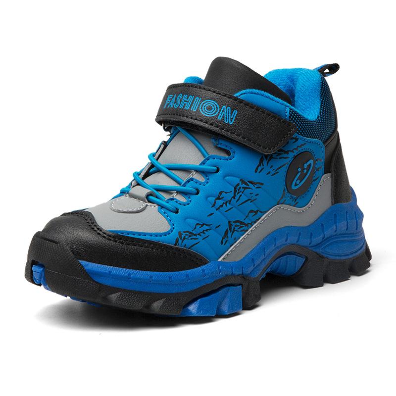 New Style Children Outdoor Non-slip Hiking Shoes For Boys Girls Brand Leather Comfort Kids Wear-resistant Fashion Sneakers