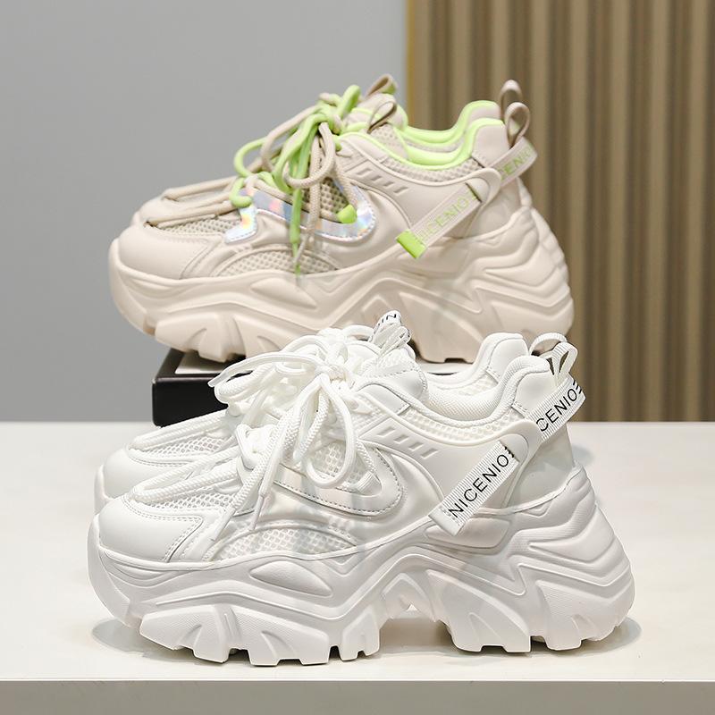 Sports dad shoes women's spring and summer new mesh casual shoes women's Internet celebrity color matching muffin shoes comfortable breathable women'