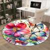 Butterflies And Flowers Painting Fashion Rug Nonslip Carpet Office Chair Mat Design For Office Decor Home Living Room Bedroom Giftt1