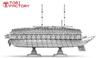 Trifactory 16th Century Korean Navy Turtle Ship Type B 3D Printer Kit 1/350 MU-02 (Ship)