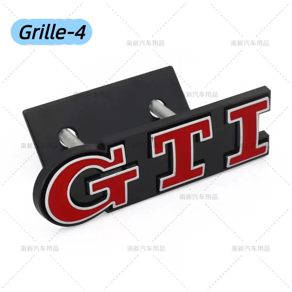 Insignia Adhesiva Metálica con Logo GTI para Rejilla Frontal/Maletero Trasero de Coche Accesorios