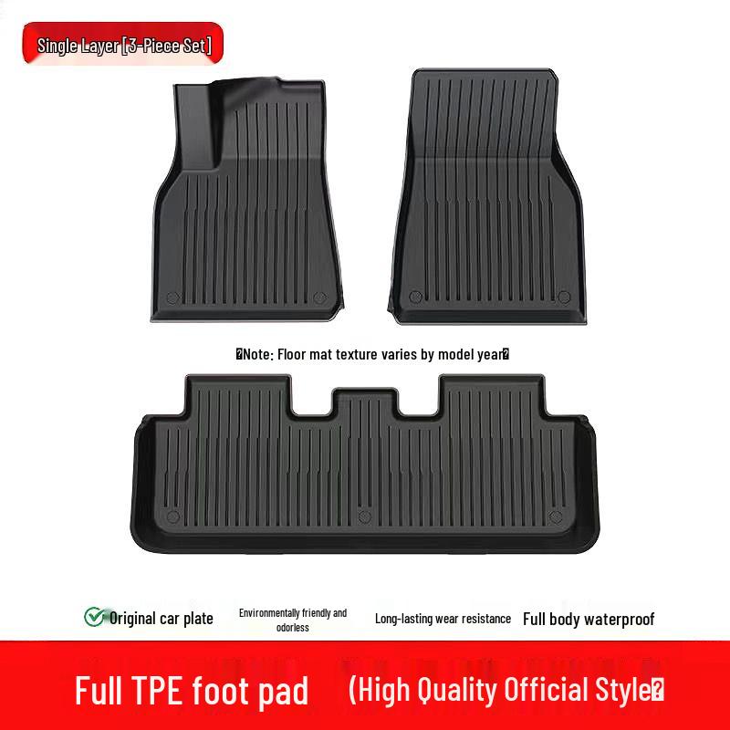Tesla Model Y/3 Refresh TPE Full Coverage Floor Mats - Car Modification Accessories