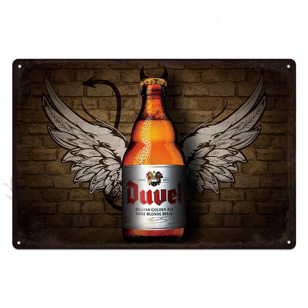 FJ Vintage Kovové Plechové Značky Dekor Pivo Plaketa Retro Plakáty Nástěnná Dekorace Talíř pro Bar Pub Restauraci