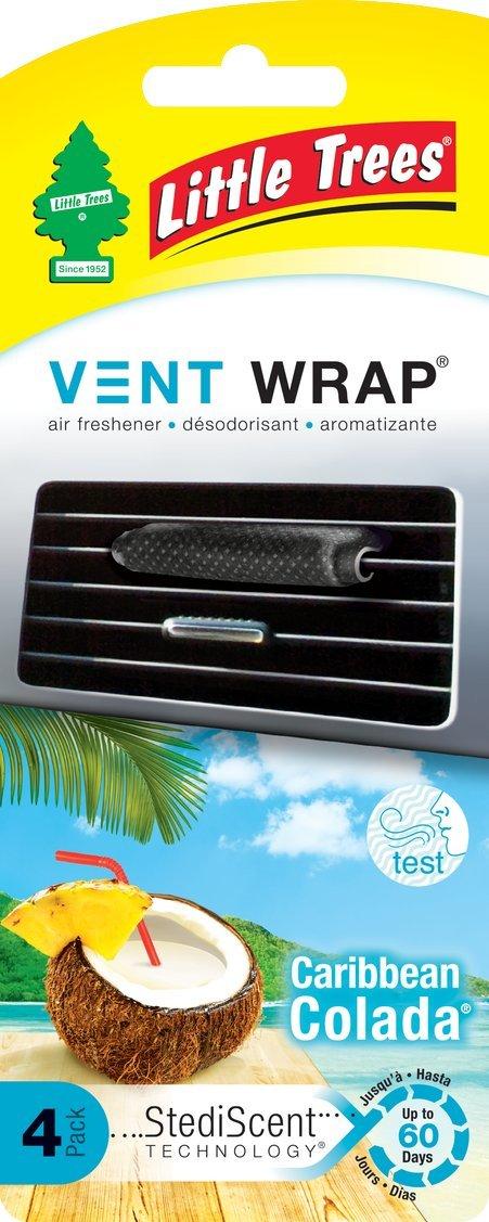 

Освежитель воздуха Little Trees Vent Wrap для автомобильного воздуха Держится 60 Ананас Кокос Карибская Колада 52225 Кондиционеры, Дни, и Аромат,