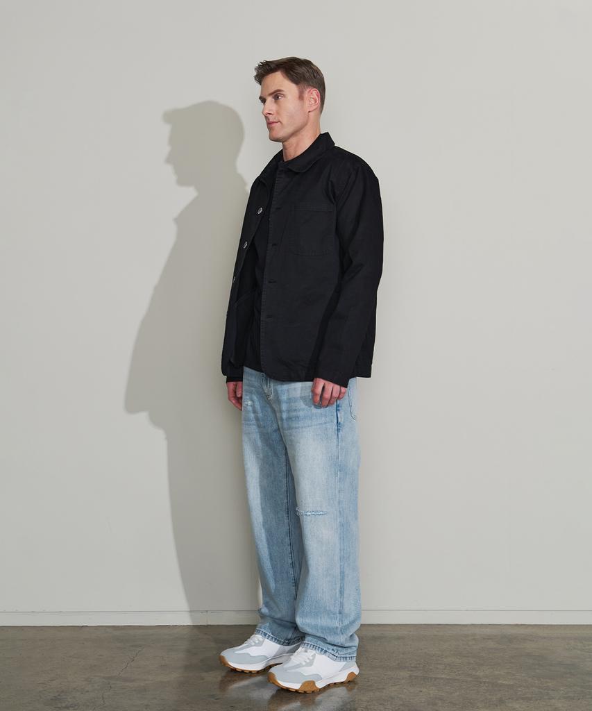 Panicale Black Cotton Work Jacket