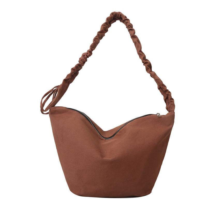 Fashionable Simple Canvas Tote Bag Large Capacity Shoulder Bag Stylish Versatile Underarm Dumpling Bag For Fall And Winter 2023