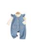 Baby Girl Denim Overalls: Cute and Fashionable Spring & Autumn Romper Set for Infants