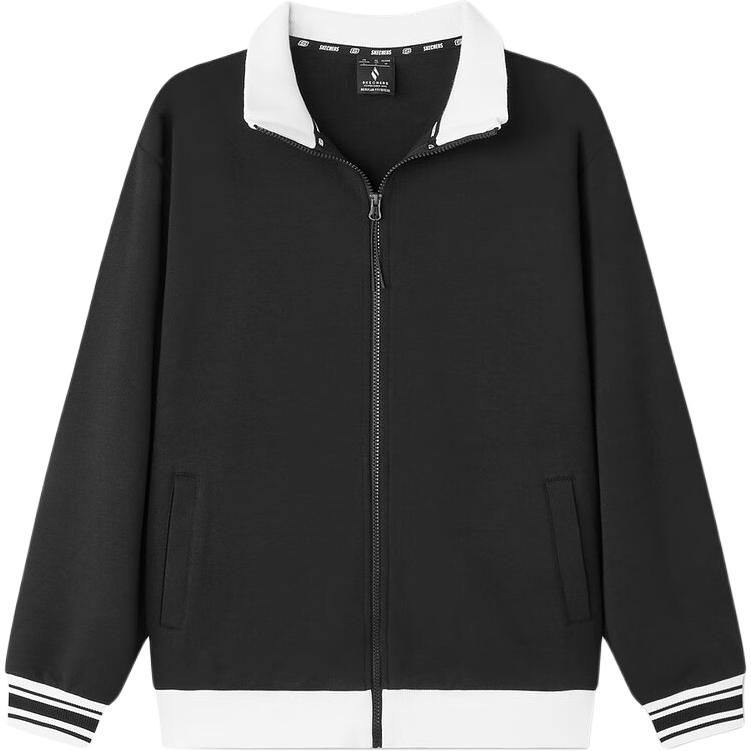 Skechers Sports Alliance Series Fashion Versatile Sports Stand Collar Zipper Jacket Men Jackets L325M003-0018 M