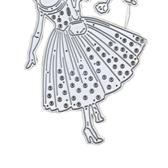 1 sada vyřezávacích forem Lady Dog DIY Scrapbook Emboss Paper Cards Album Art Stencil Form