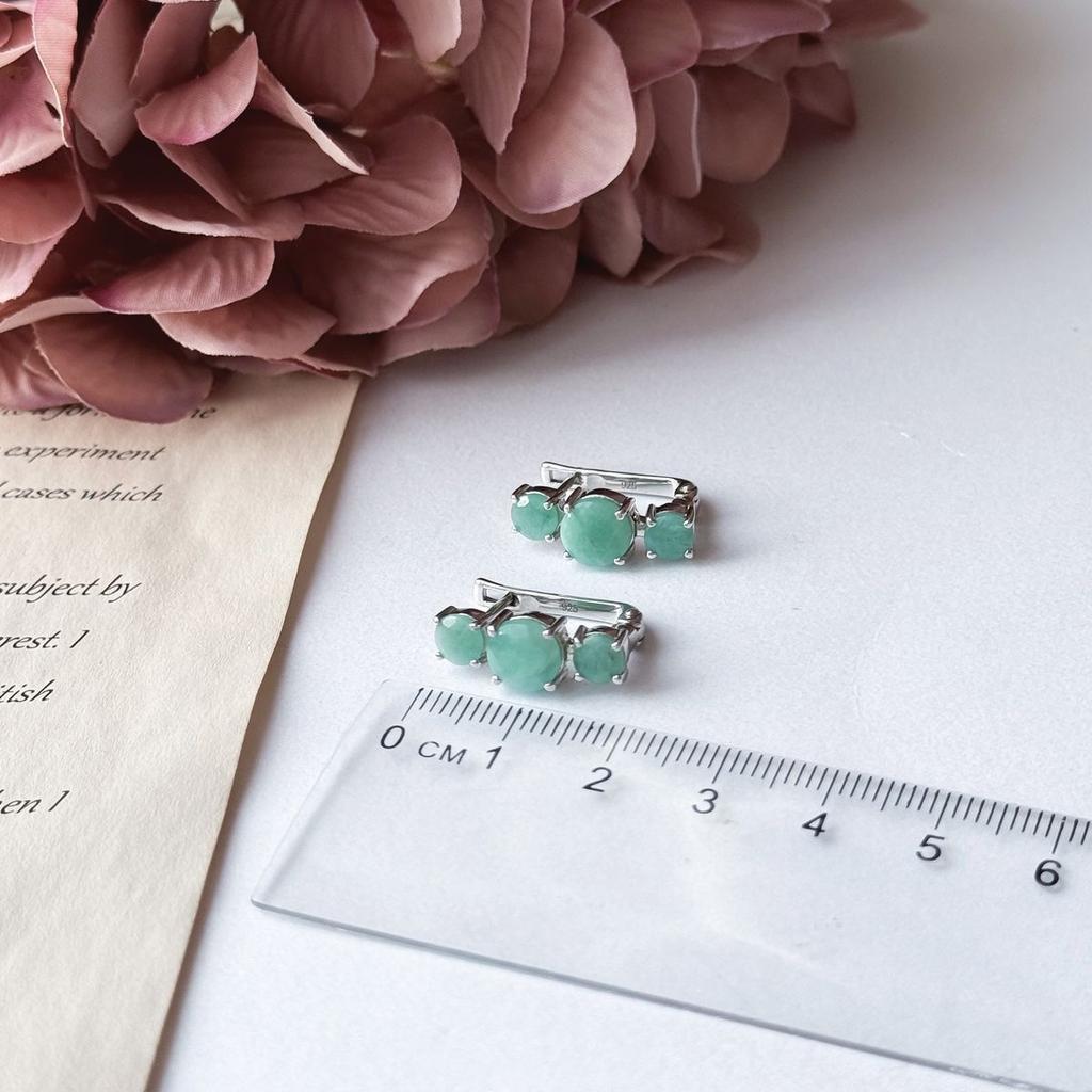 Серебряные серьги с натуральным изумрудом 4.55ct (1663851)