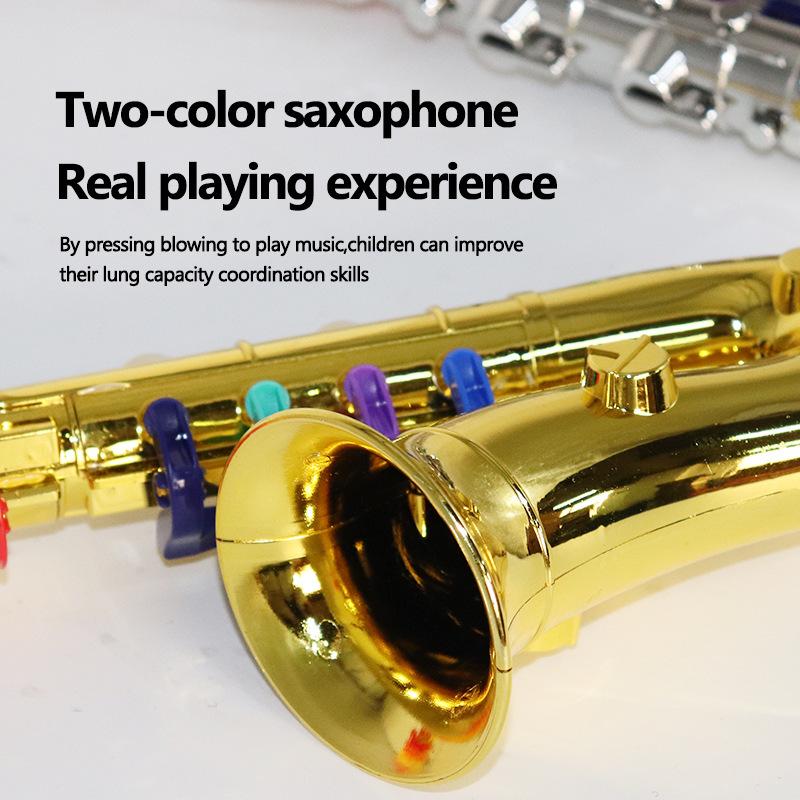 Children's Saxophone & French Horn Toy Set - Musical Instrument Prop for Stage Performance