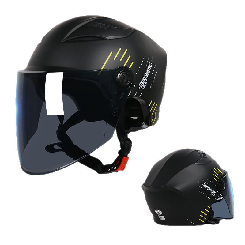 Unisex Certified Electric Motorcycle Helmet - Summer Sunscreen, Meets National Standards