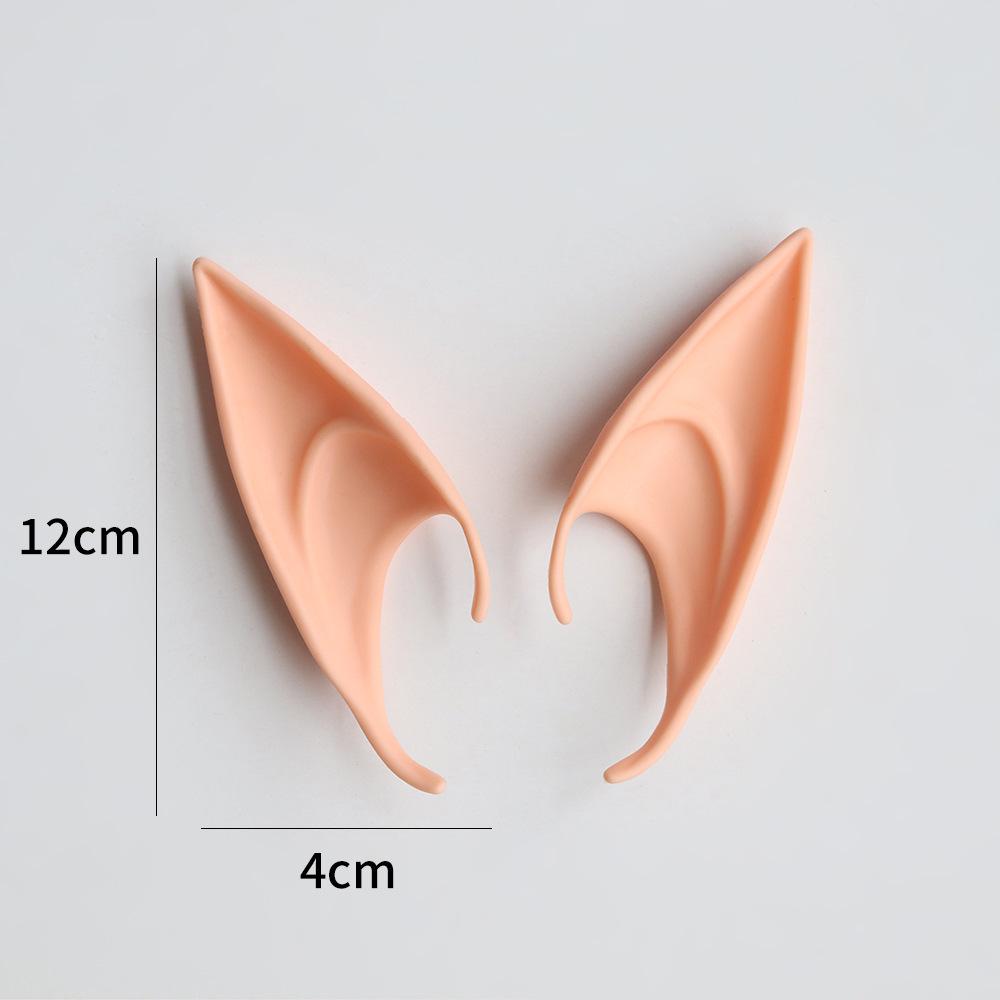 Halloween Elf & Goblin Pointed Ears: Latex Fantasy Cosplay Accessory One Size