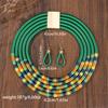 African Jewelry Set for Women Necklace Earrings Multi-layer Woven Choker Bridal Wedding Accessories