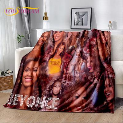 3D Neueste Beyonce Giselle Knowles Weiche Plüschdecke, Flanelldecke Überwurfdecke für Wohnzimmer Schlafzimmer Bett Sofa Picknick Abdeckung
