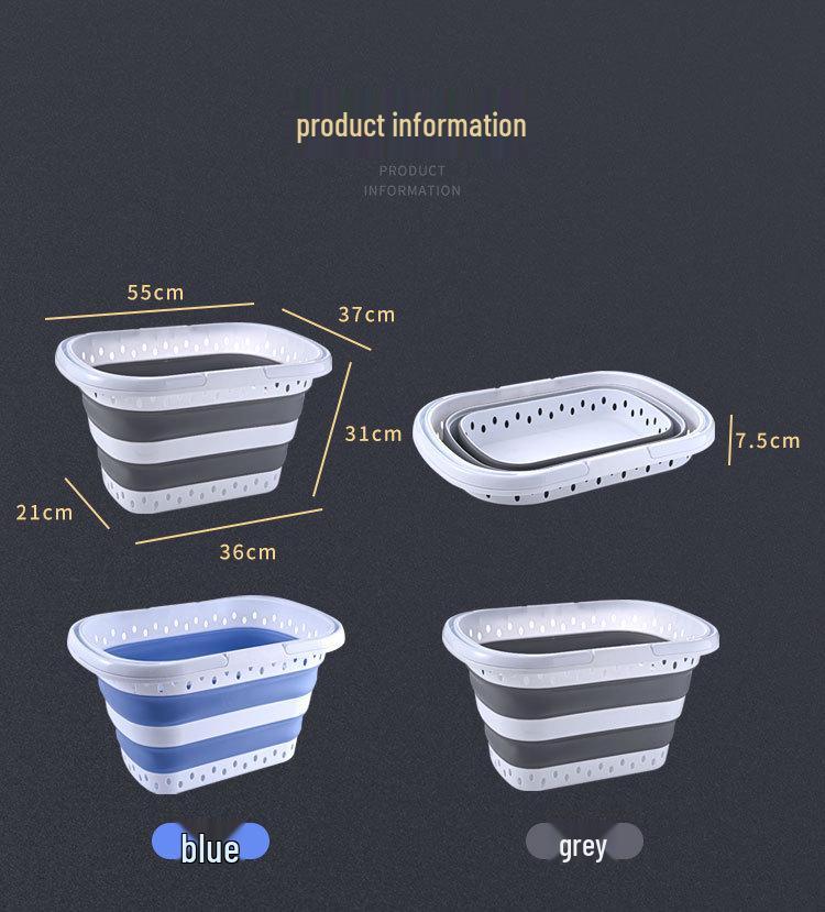 Portable Folding Laundry Basket - Large Capacity and Durable Design for Versatile Storage