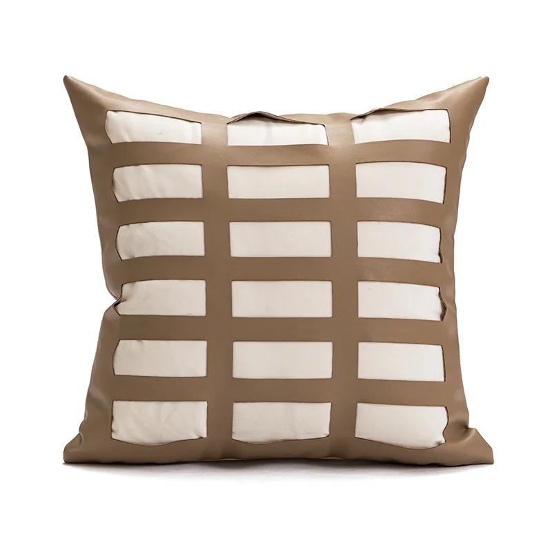 Modern Simple Fabric Sofa Backrest Pillow Soft Decoration Designer Model Room Bedroom Bedside Cushion Cover Pillow Cover