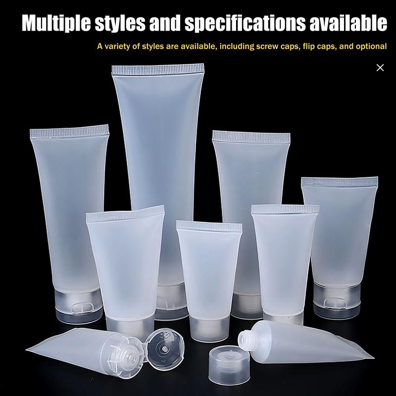 10Pcs Squeeze Lotion Container Refillable Bottle Travel Pack Empty Matte Clear Tube Cosmetic Cream Lotion Shampoo Bath Dispenser