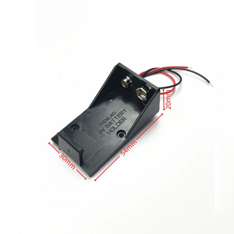1PC 9V Battery Holder With Dc5.5 * 2.1mm Plug With Lead Cover And On/Off Switch Cable And Dc Head 9V Diy Battery Box