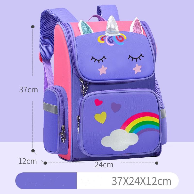 Einhorn Grundschule Cartoon Schultasche Klasse 1-3-6 Weltraum Kinder Schultasche Kindergarten Rucksack