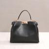 Borsa Reale da Donna in Vera Pelle 2024 con Fibbia Rotante, Design Grande Gatto, Borsa a Mano e a Spalla da Donna Versatile.