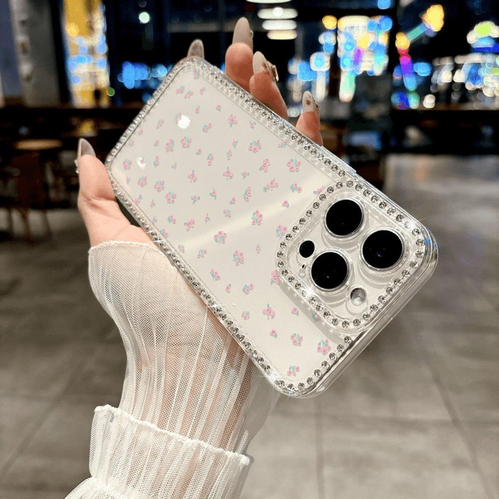 Bracelet Chain Phone Case For iPhone 17 16 15 13 14 for 17Air 17 12 14 16 Pro 17 14 16 Pro Max Sparking Diamond Cute Pattern Hard Cover With Lanyard