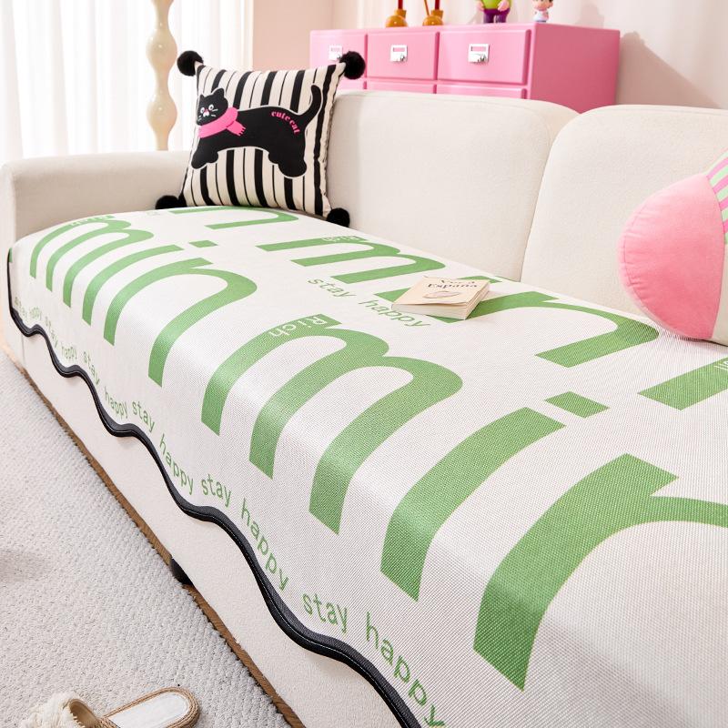 

New Special-Shaped Dopamine Sofa Cushion Summer Mat Ice Silk Mat Seat Cushion Non-Slip Cool Cushion Sofa Cushion Cloth 90*70cm