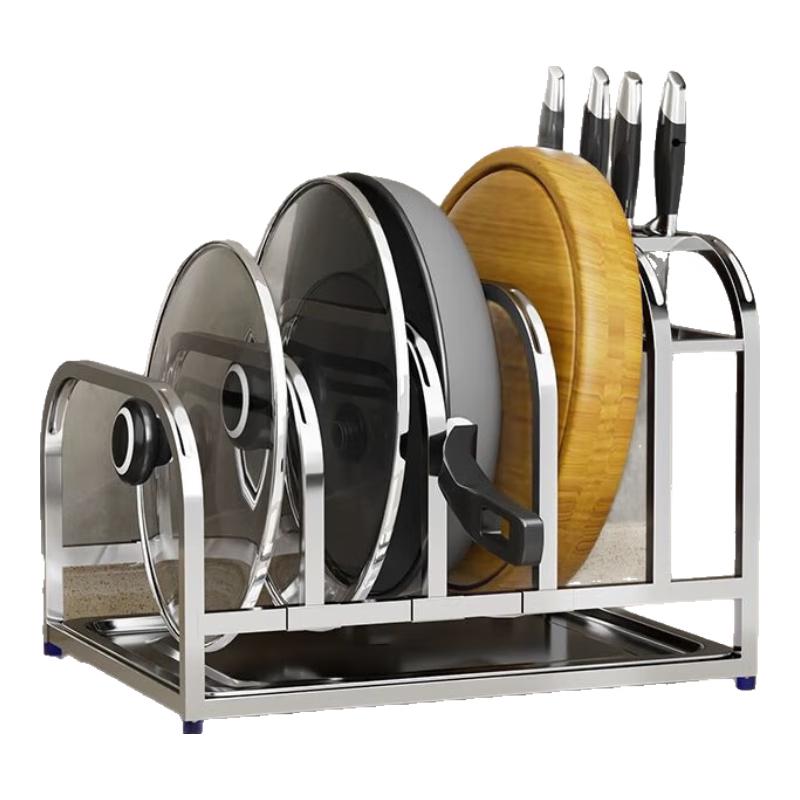 Stainless Steel Pot Lid & Cutting Board Holder