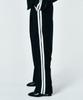 Ssioemi [Unisex] Satin-Trimmed Racing Trousers (Black)