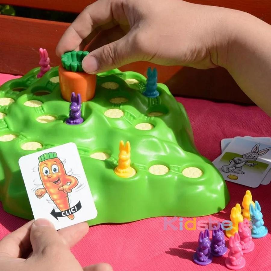 Kinderspiel 2-4 Spieler Lustiges Hasenfallen-Spielzeug Hasen-Crosslauf