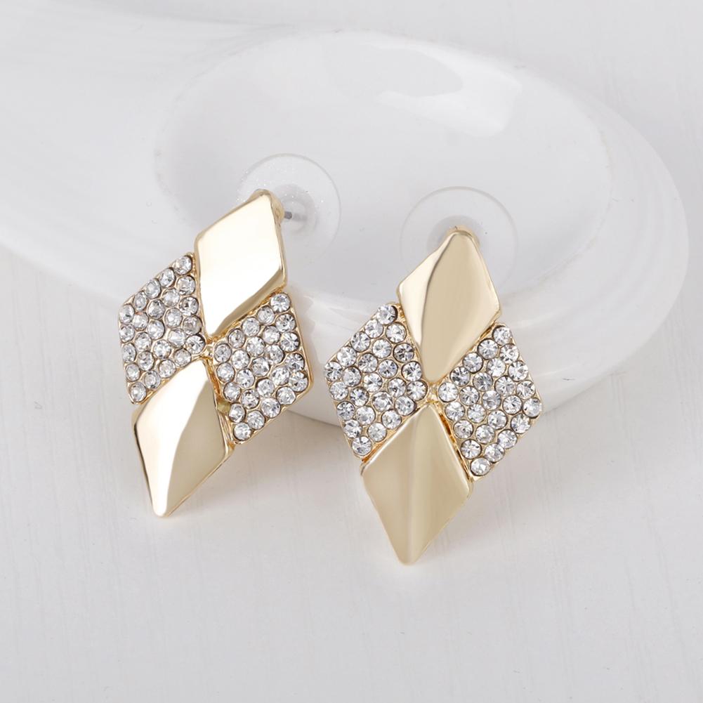 Kształt Naszyjnik Biżuteria Kolczyki Zestaw Kobiety Romb