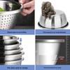 Meichu 304 Stainless Steel Basin and Sieve 4-Piece Set